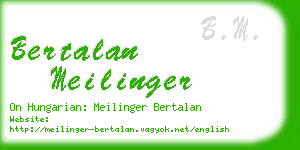 bertalan meilinger business card